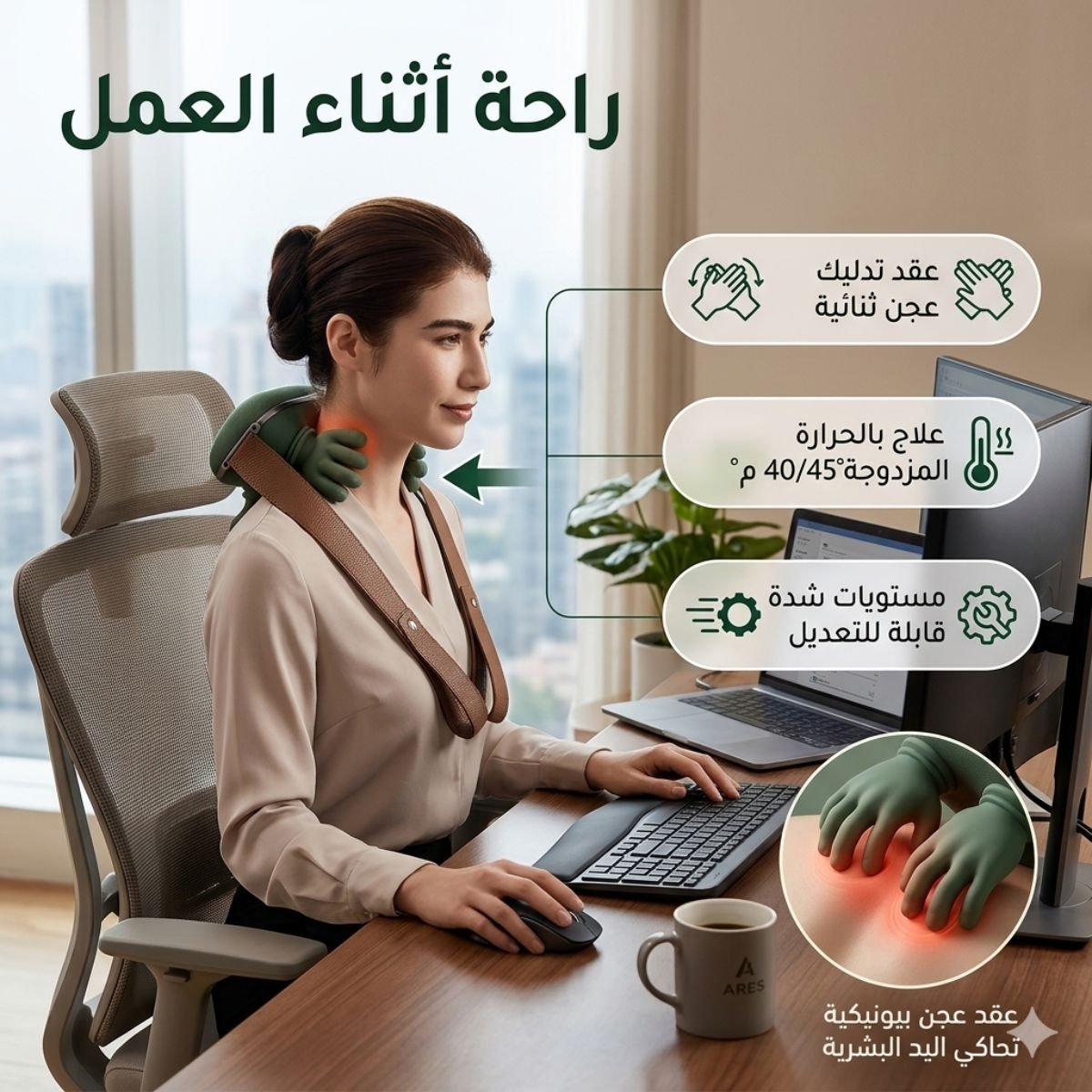 أوضاع التدليك ومستويات الشدة