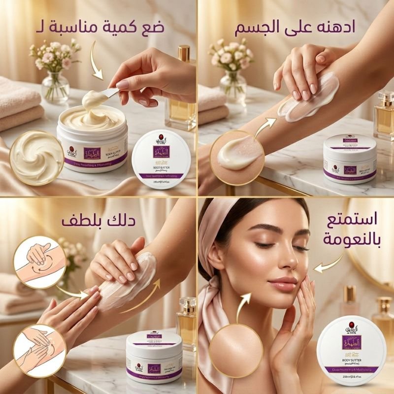طريقة استخدام زبدة الجسم